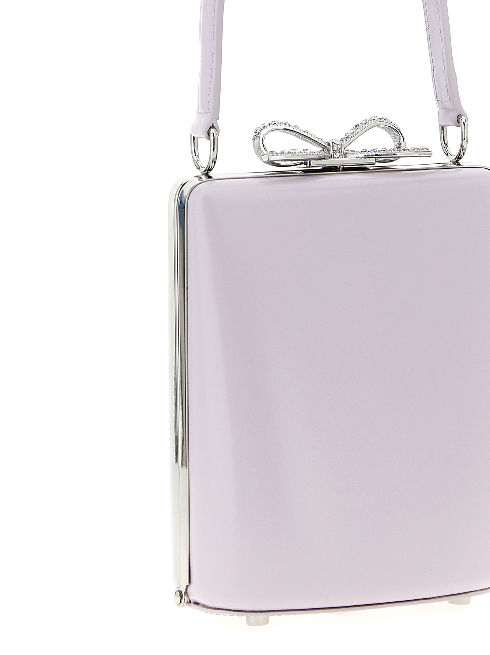 'Lilac leather mini bow' handbag - immagine 3