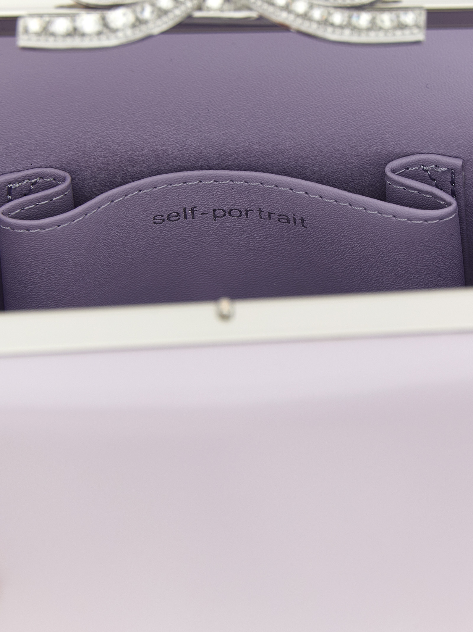 'Lilac leather mini bow' handbag - immagine 4