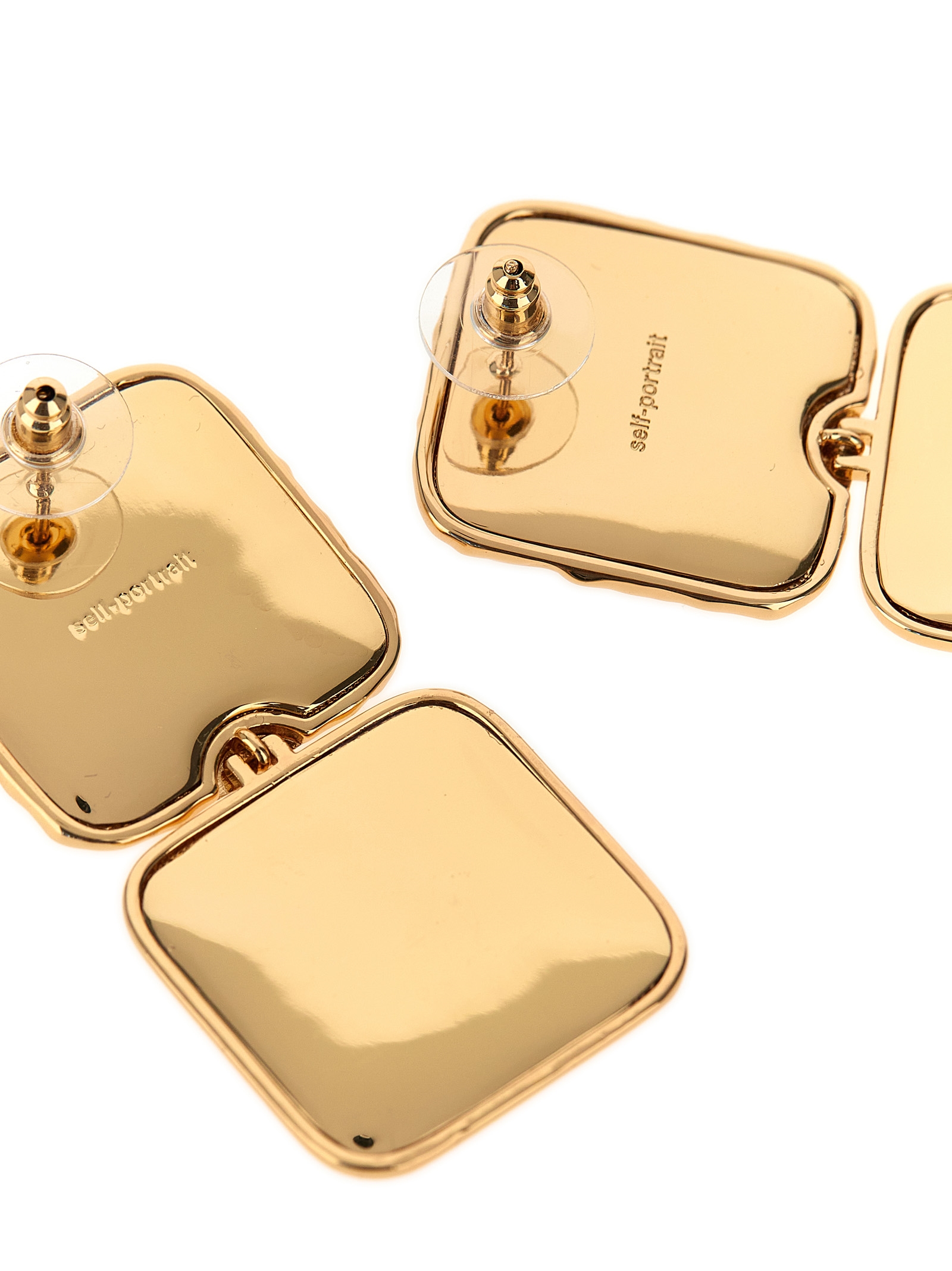 'Mottled Gold Black Tiered' earrings - immagine 2