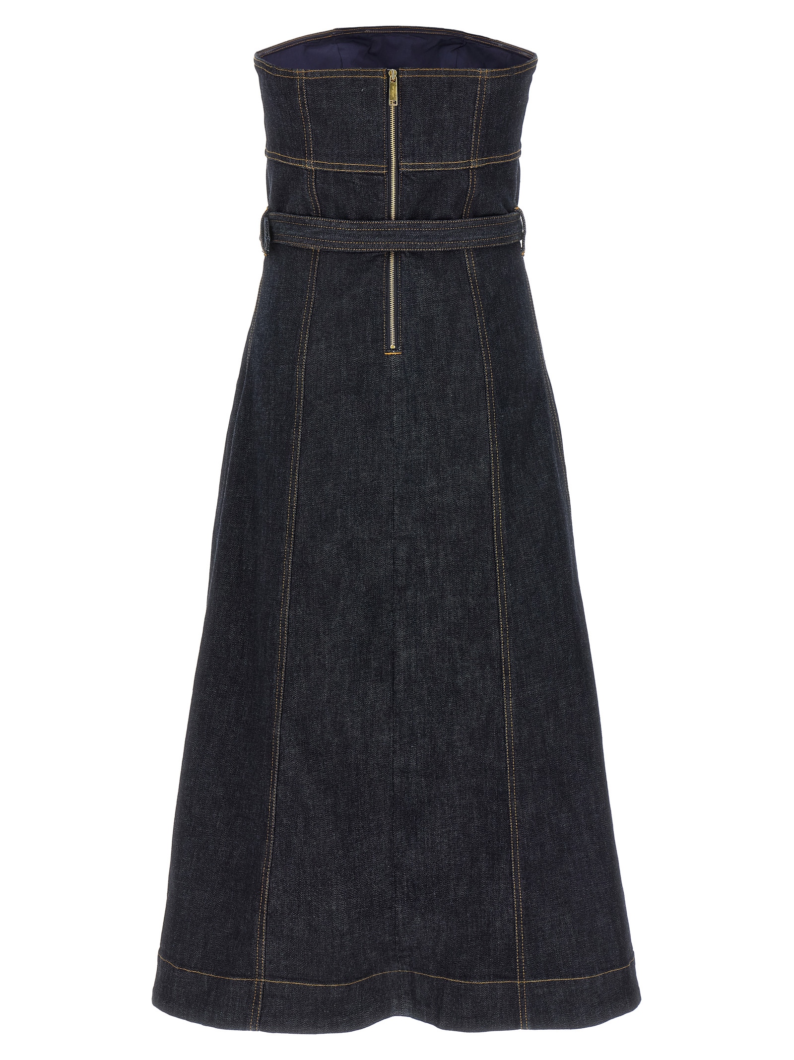 'Indigo Denim Bandeau Midi Dress' dress - immagine 2