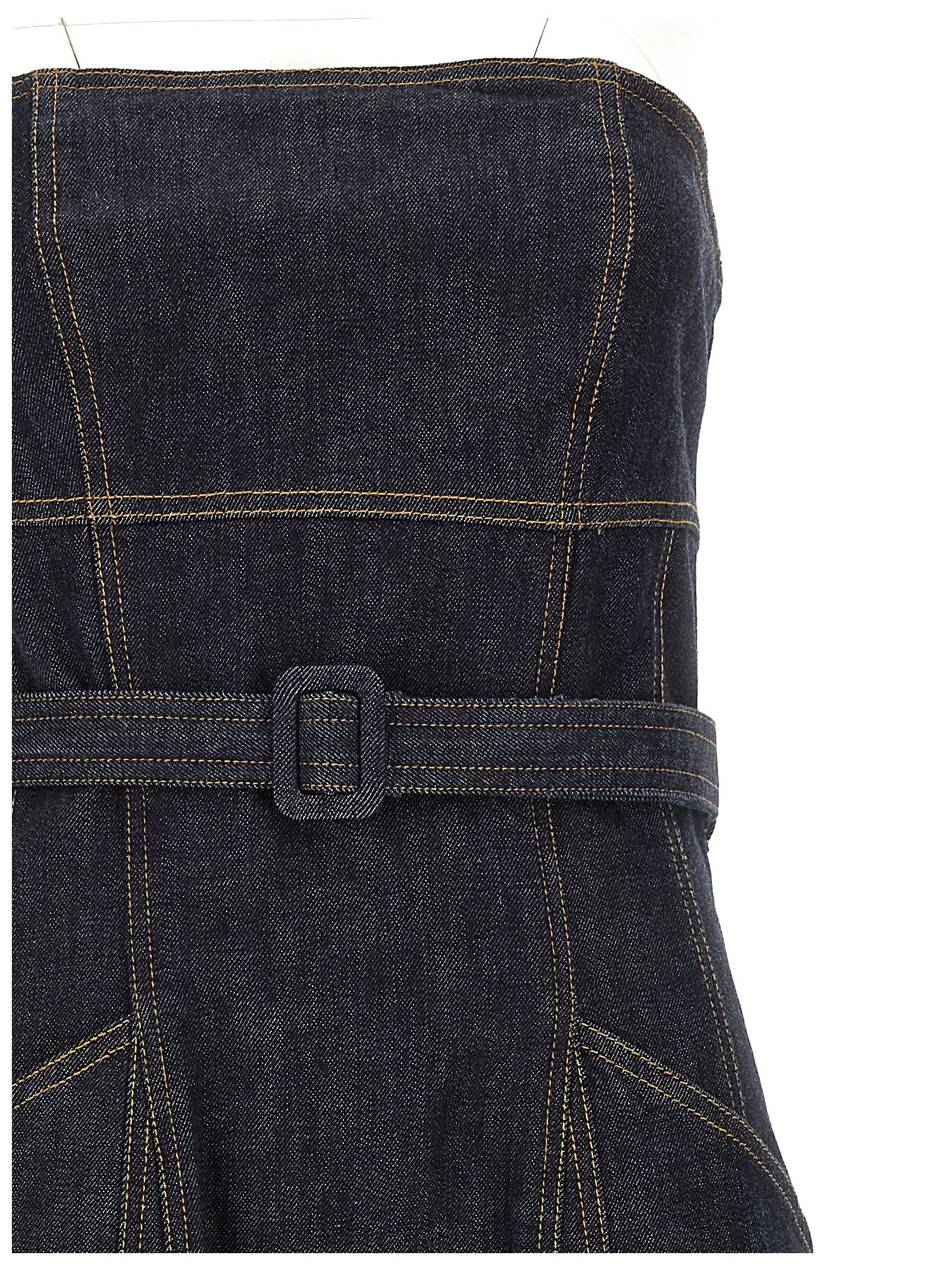 'Indigo Denim Bandeau Midi Dress' dress - immagine 3
