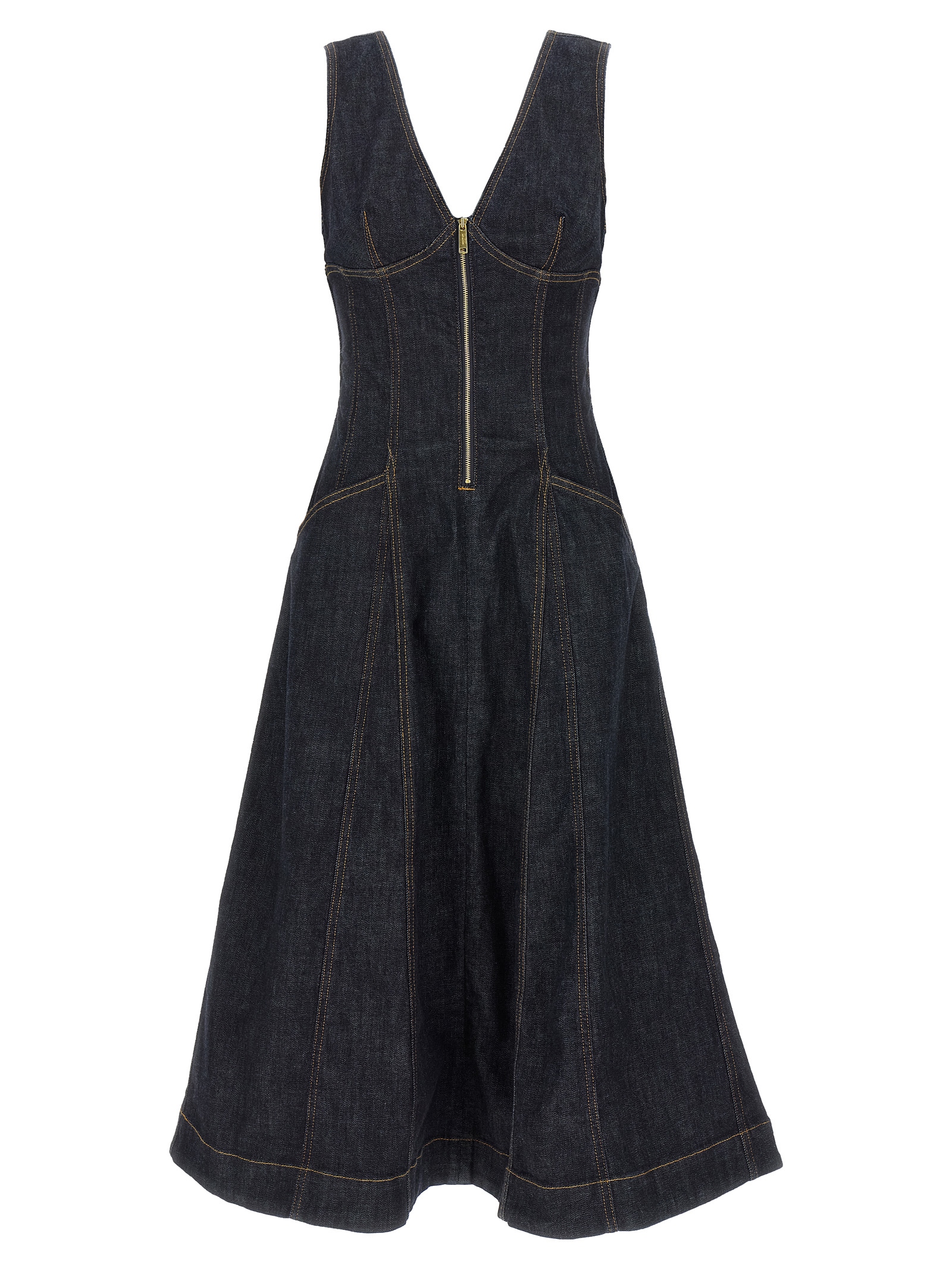 'Indigo Denim Midi' dress