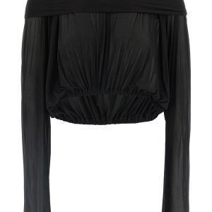 'Crooped Hooded Tunic' sweater