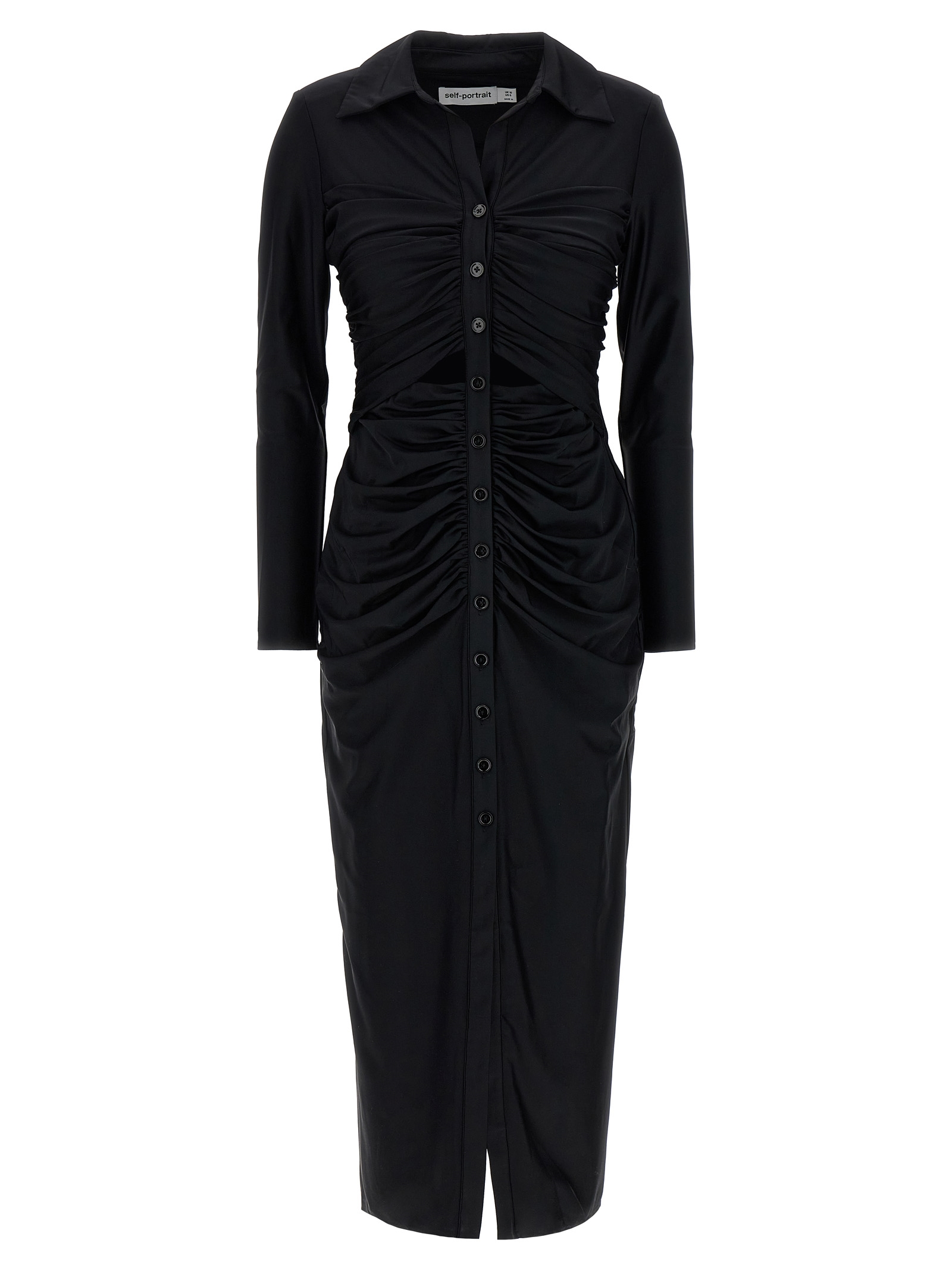 'Black Jersey Cut Out Midi' dress