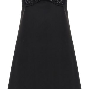 'Black Crepe Bandeau Mini' dress