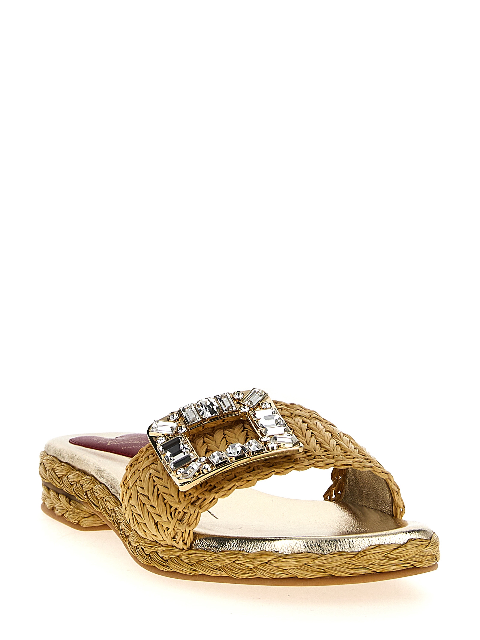 Raffia jewel sandals - immagine 2