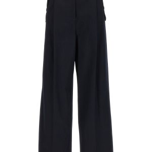 Loose leg front pleat pants