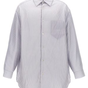 Striped shirt jacket