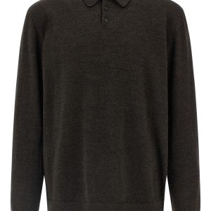 Suede patch polo shirt