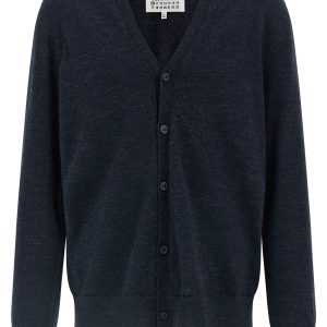 Suede patch cardigan