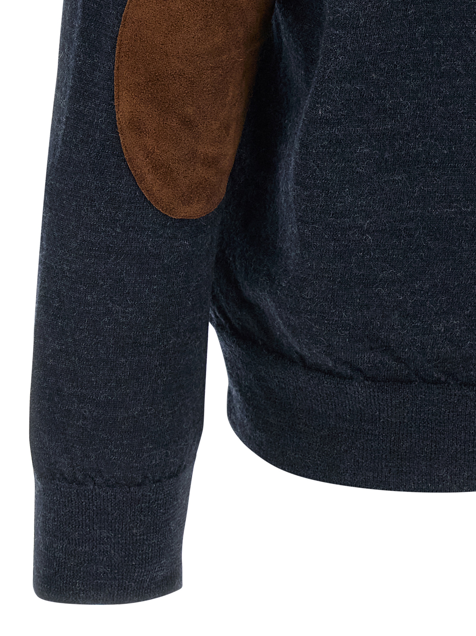 Suede patch cardigan - immagine 4