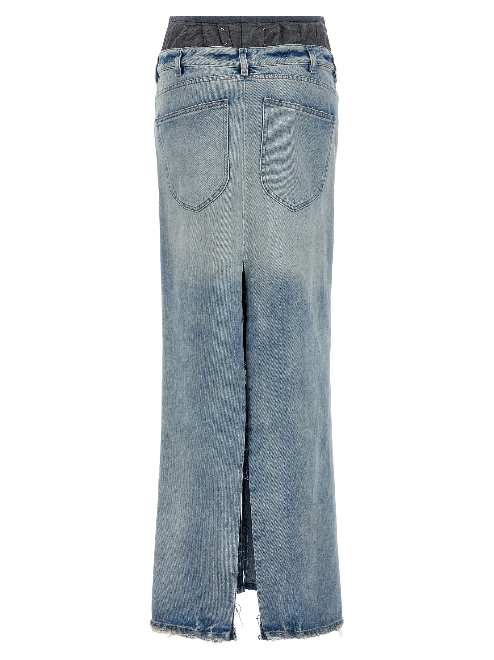 Slits denim skirt - immagine 2