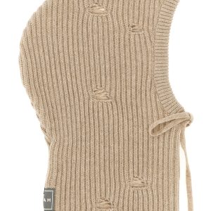 Distressed wool balaclava