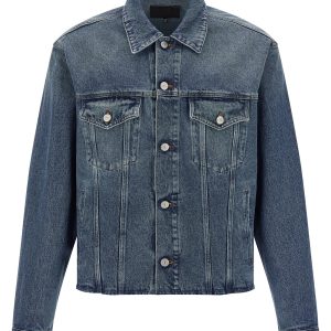 Raw cut denim jacket