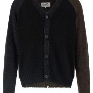 Two-tone suede patch cardigan
