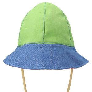 Multicolor denim bucket hat