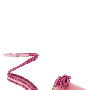 'Double Bow Pink Riviera' espadrilles