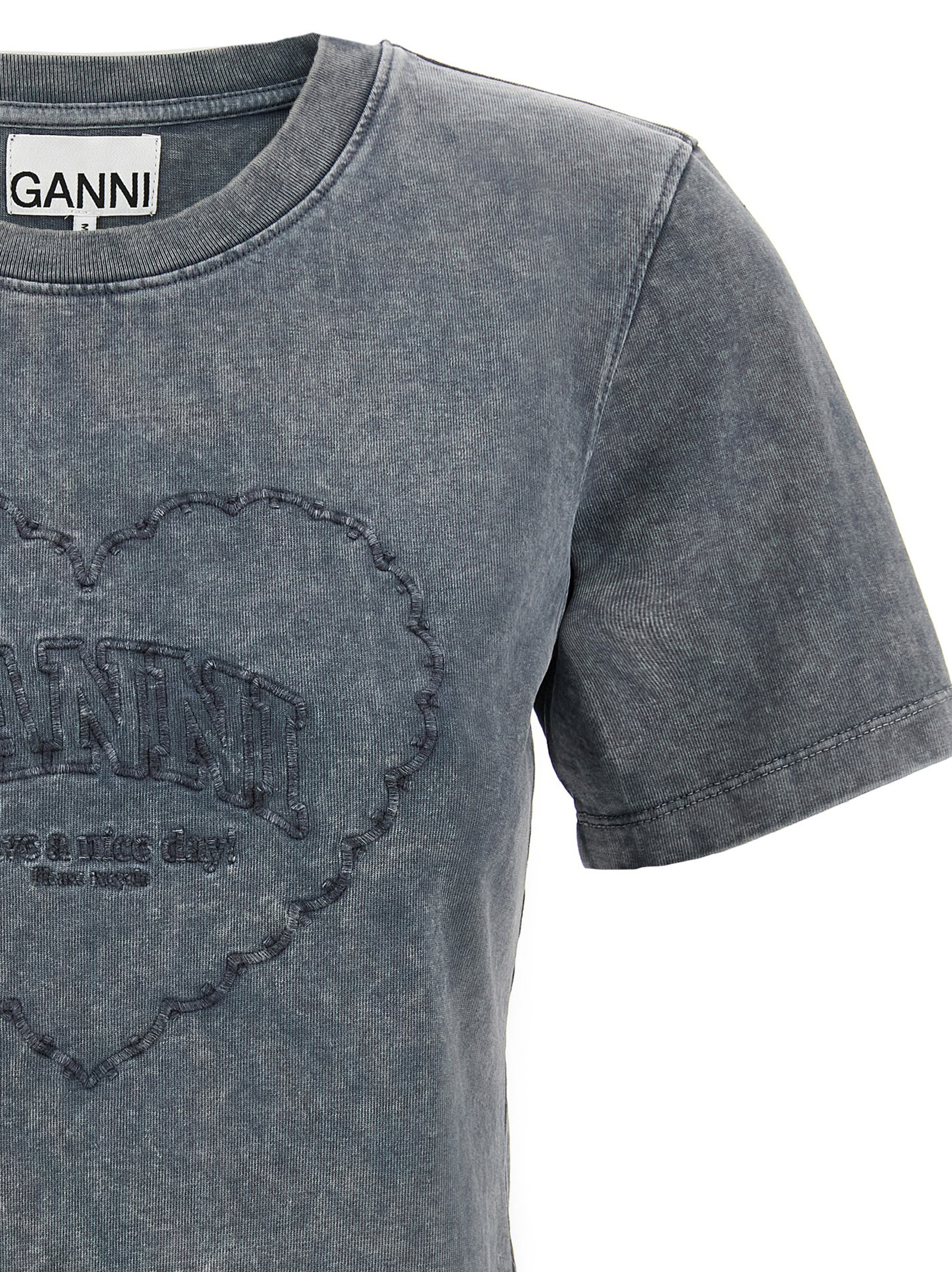 'Grey Washed Heart' T-shirt - immagine 3