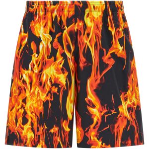 'Black & Orange Fire' bermuda shorts