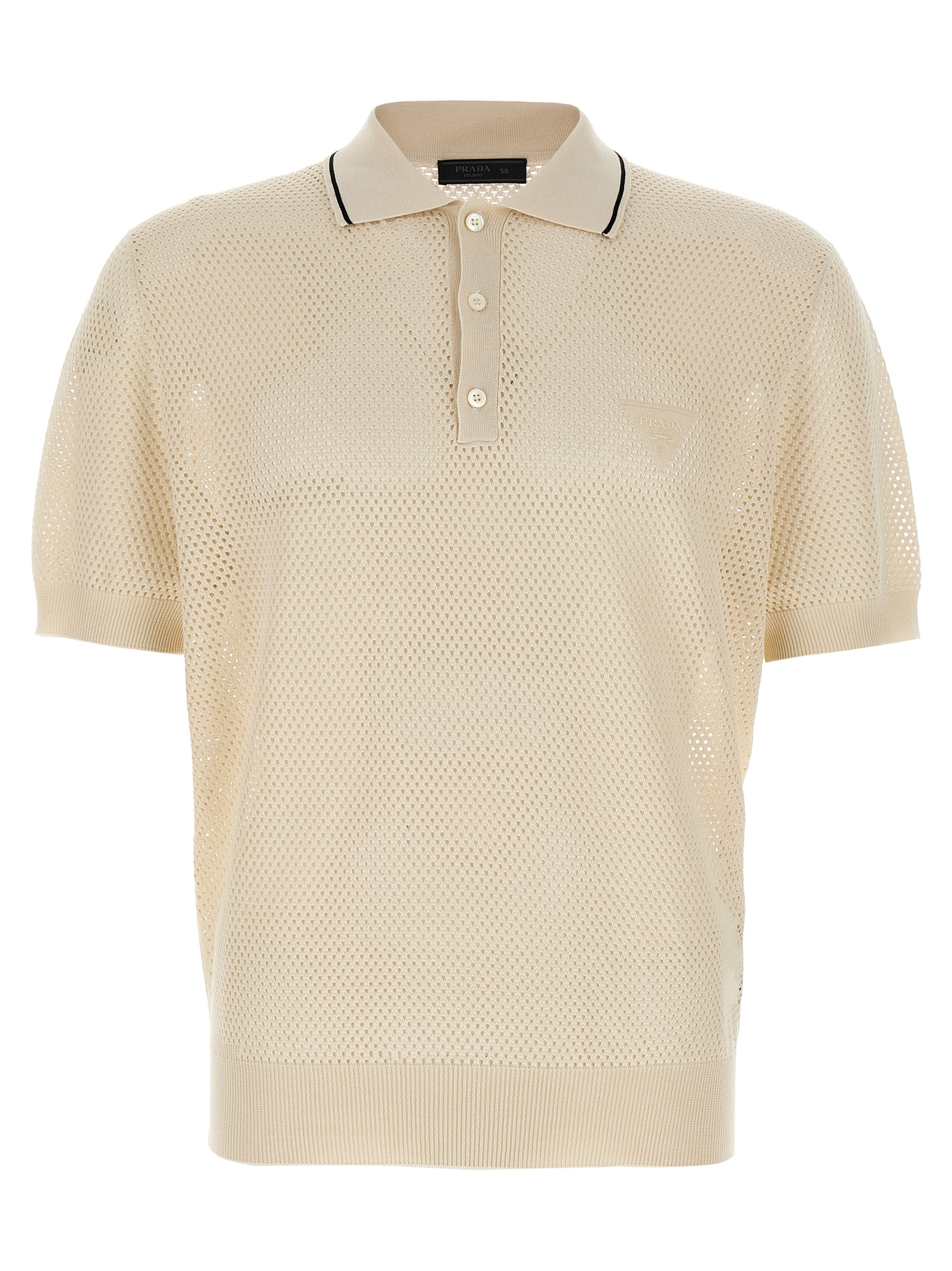 Openwork polo shirt