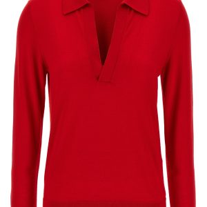 Cashmere and silk polo shirt