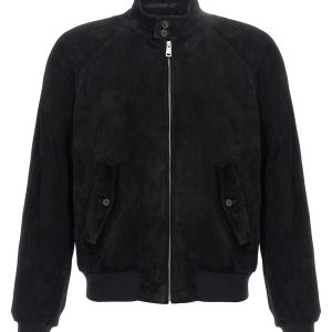 Suede bomber jacket