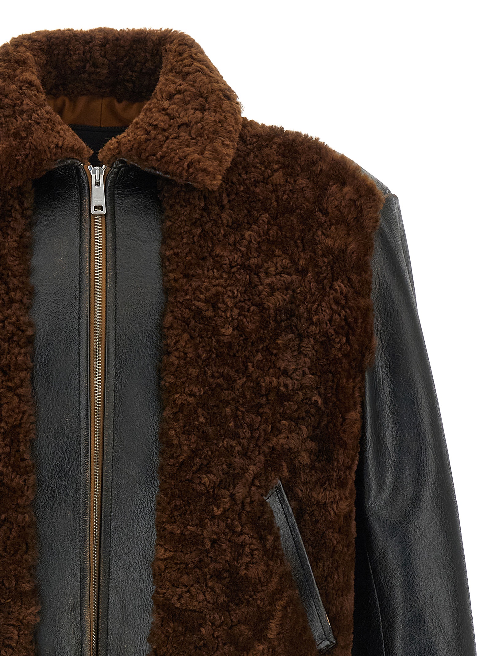 Sheepskin and leather jacket - immagine 3