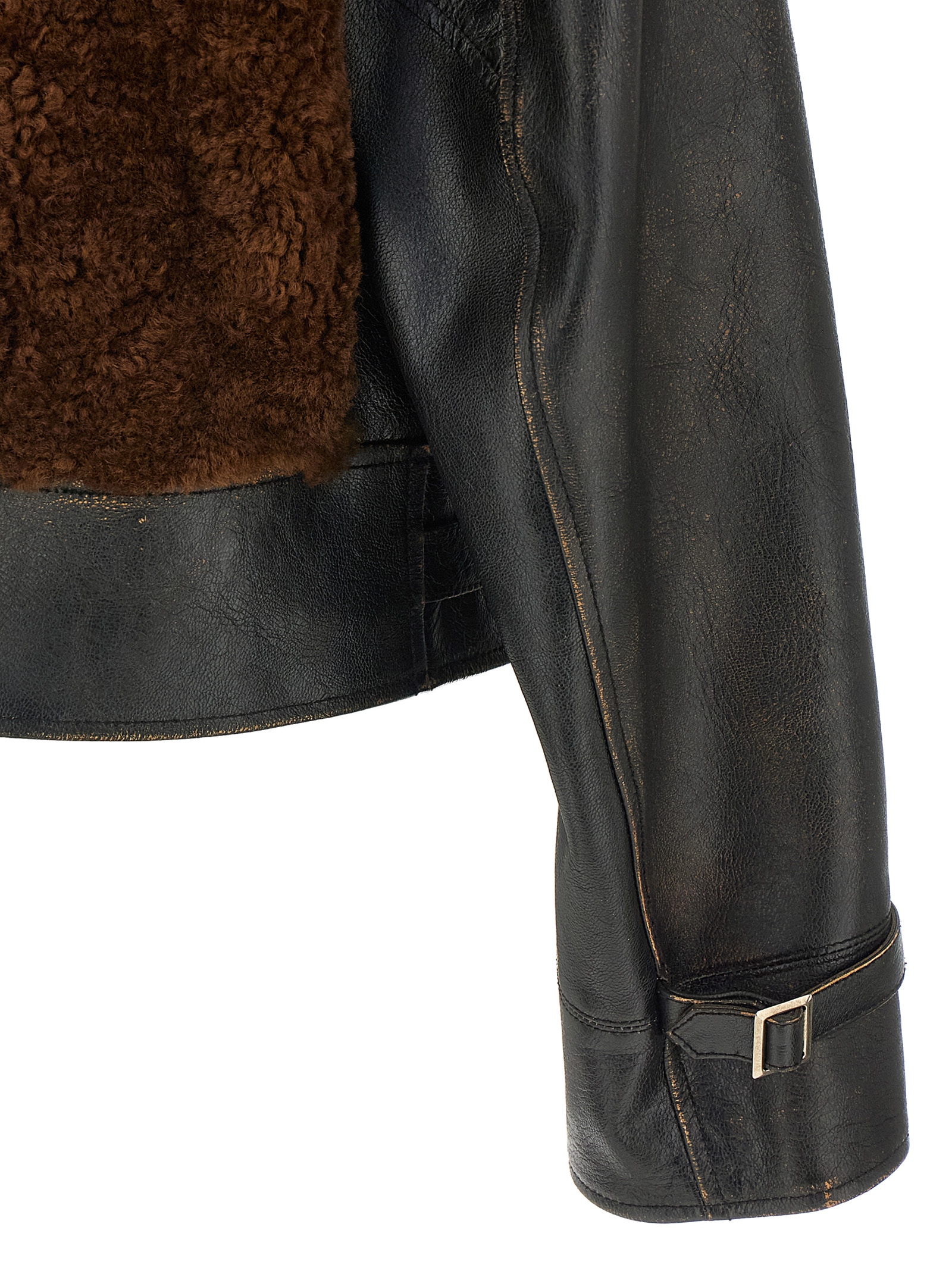 Sheepskin and leather jacket - immagine 4