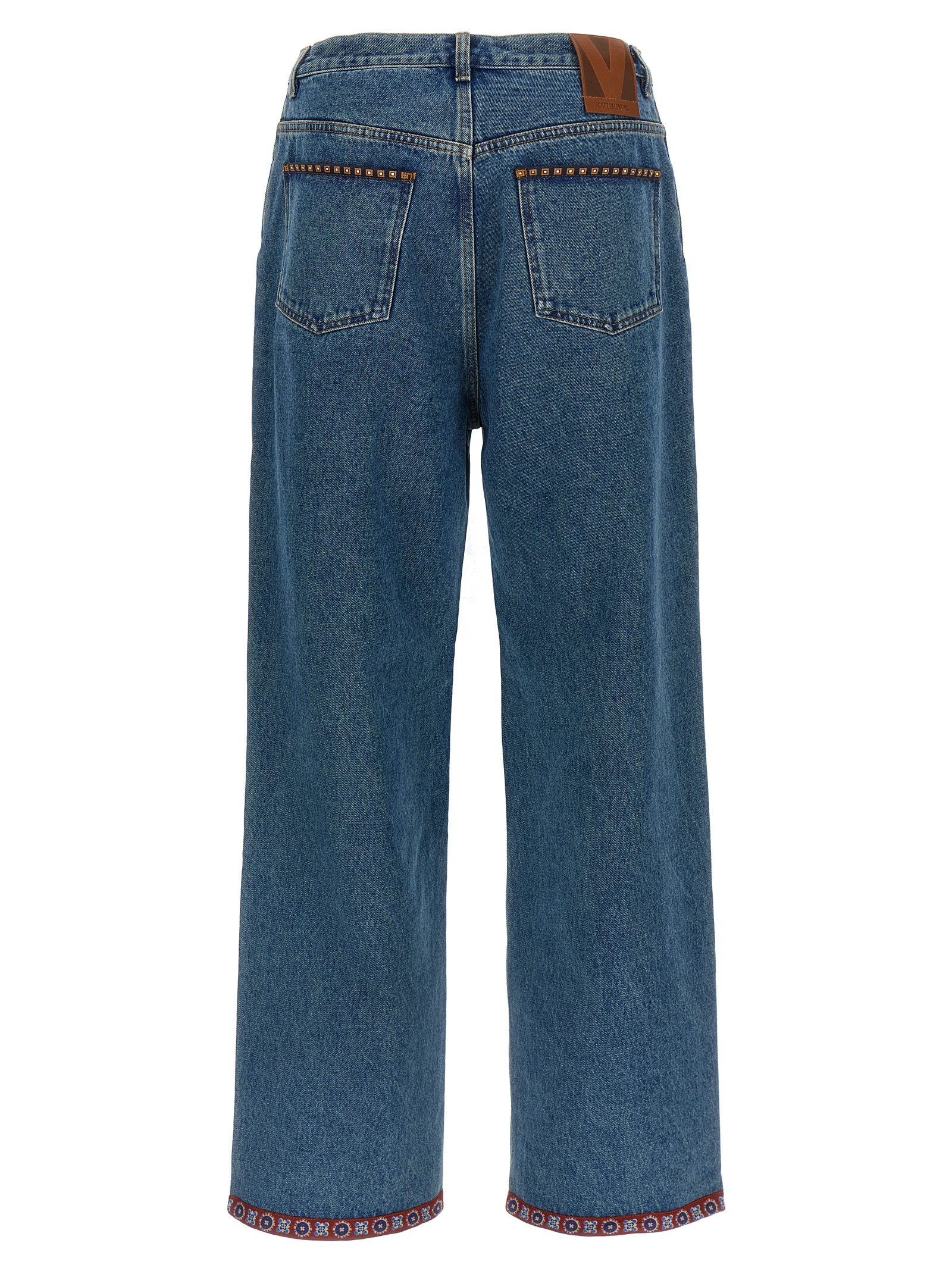 Valentino Garavani floral insert jeans - immagine 2