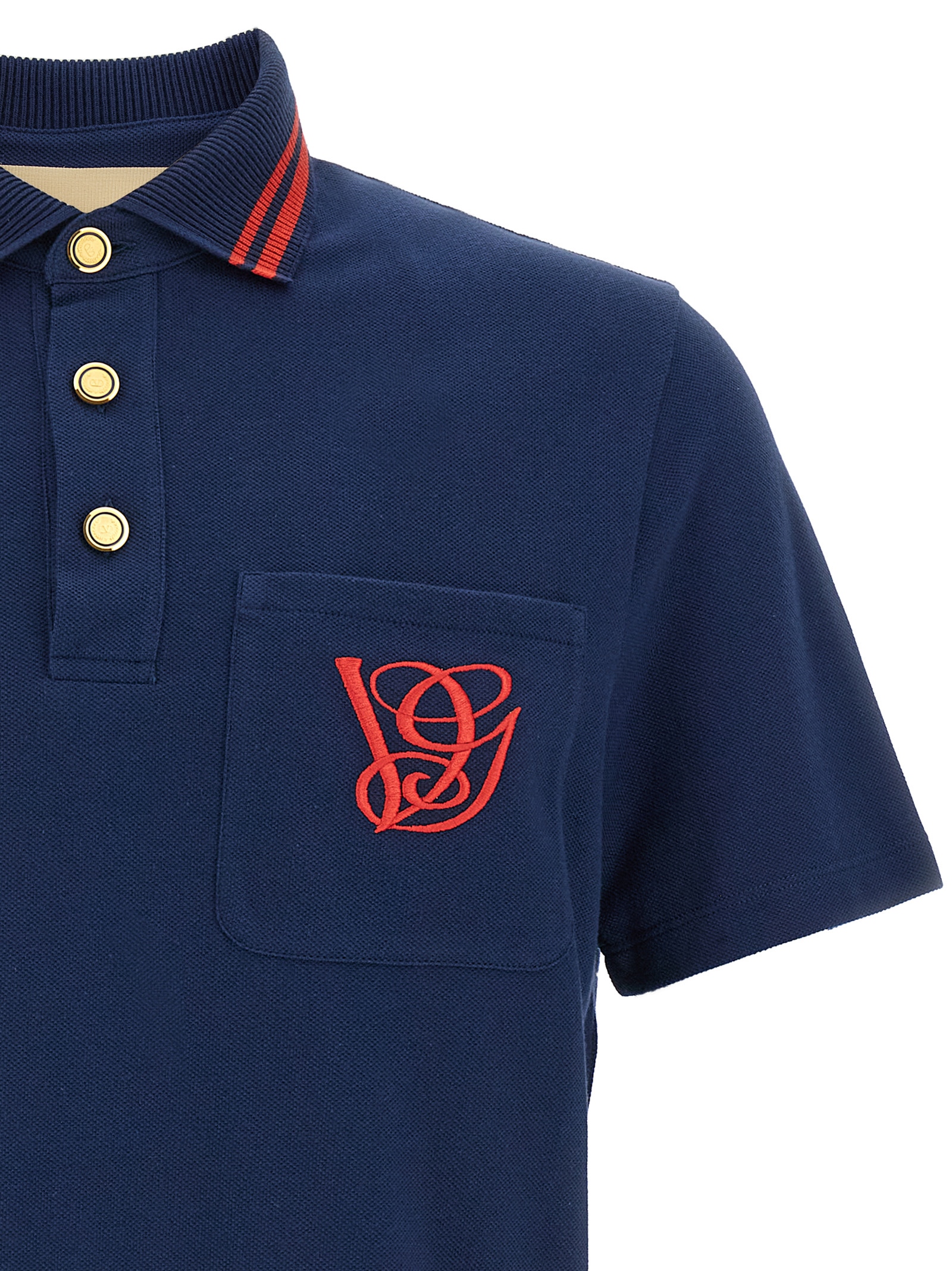 Polo Valentino Garavani embroidery 'VG' - immagine 3
