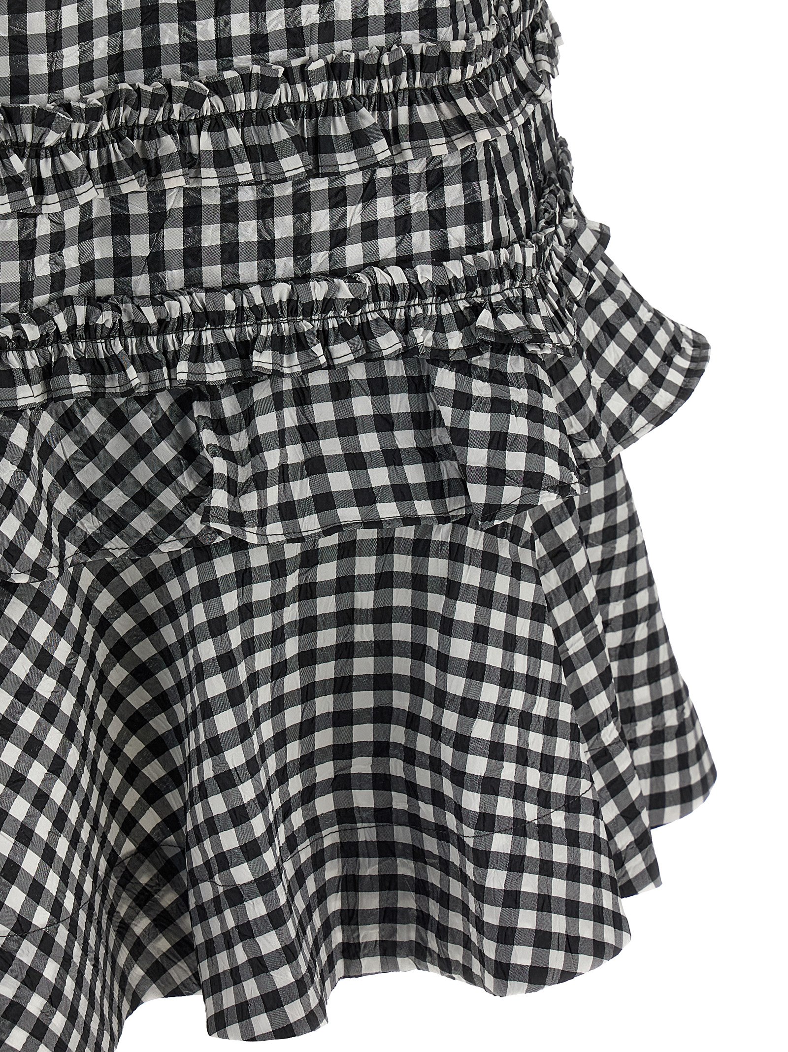 'Crinkled Check Mini' dress - immagine 4