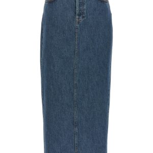'Column' denim skirt