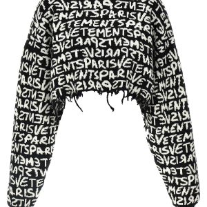 'Vetements Paris Monogram' cropped sweater