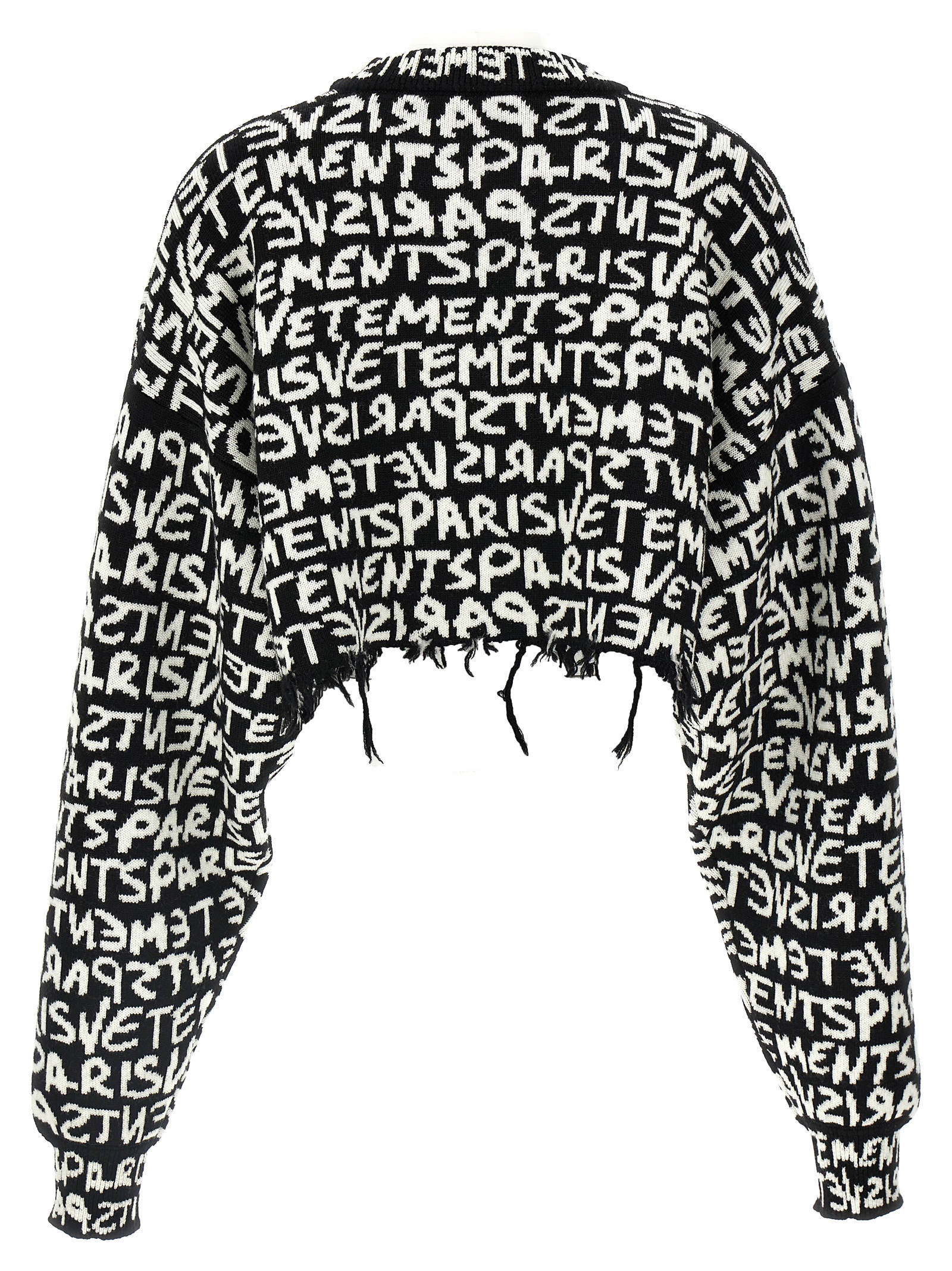 'Vetements Paris Monogram' cropped sweater - immagine 2