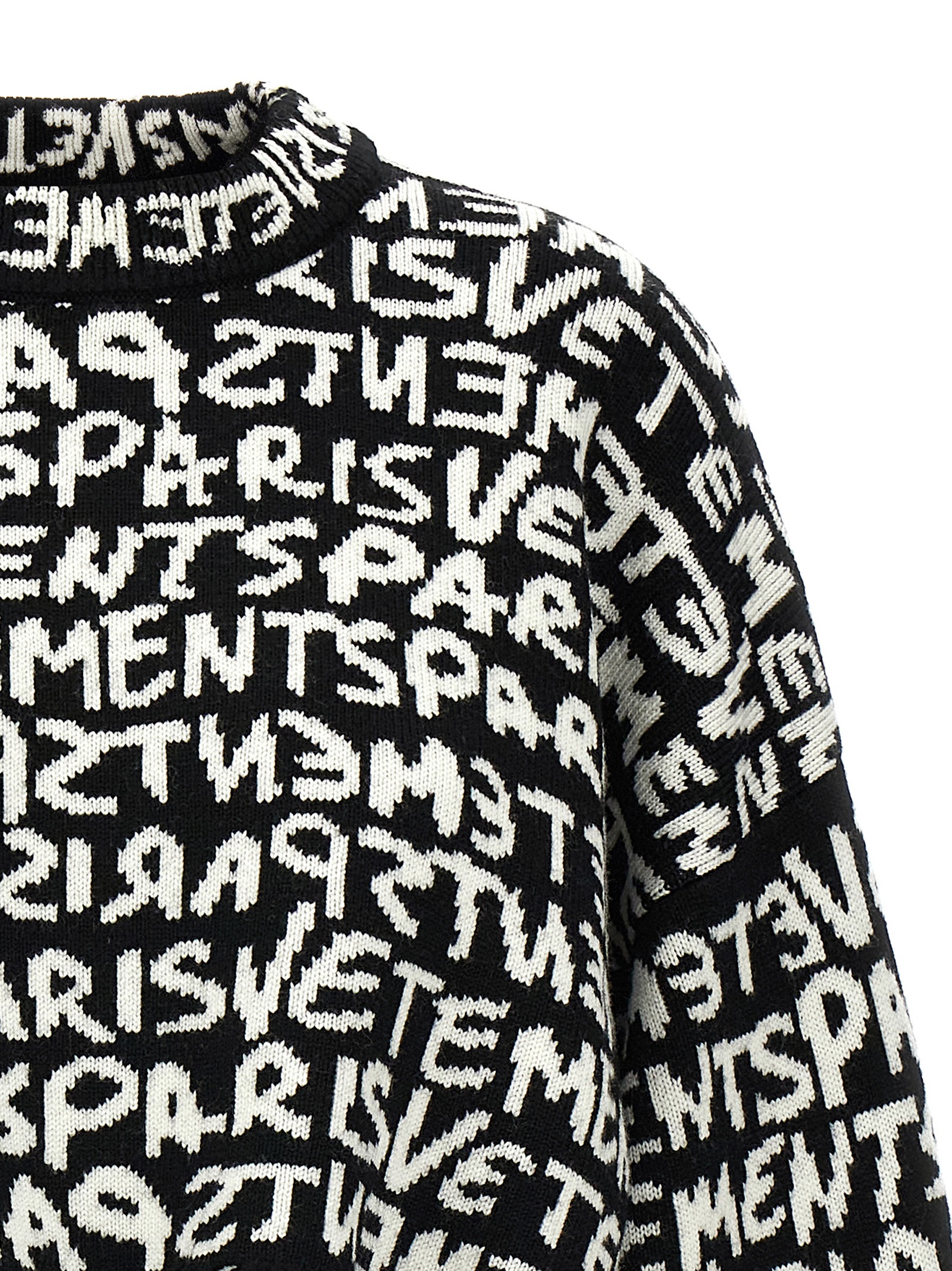 'Vetements Paris Monogram' cropped sweater - immagine 3