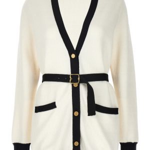 Jacquard logo cardigan
