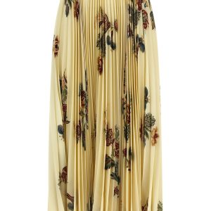 Pleated midi skirt