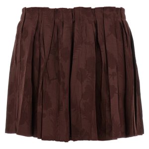 Jacquard floral patterned skirt