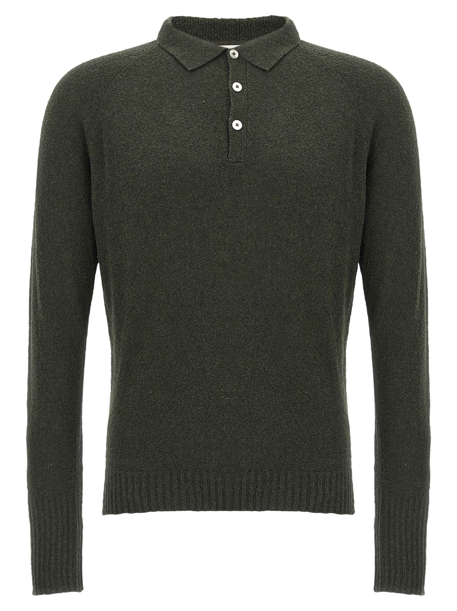 Bouclé cotton polo shirt