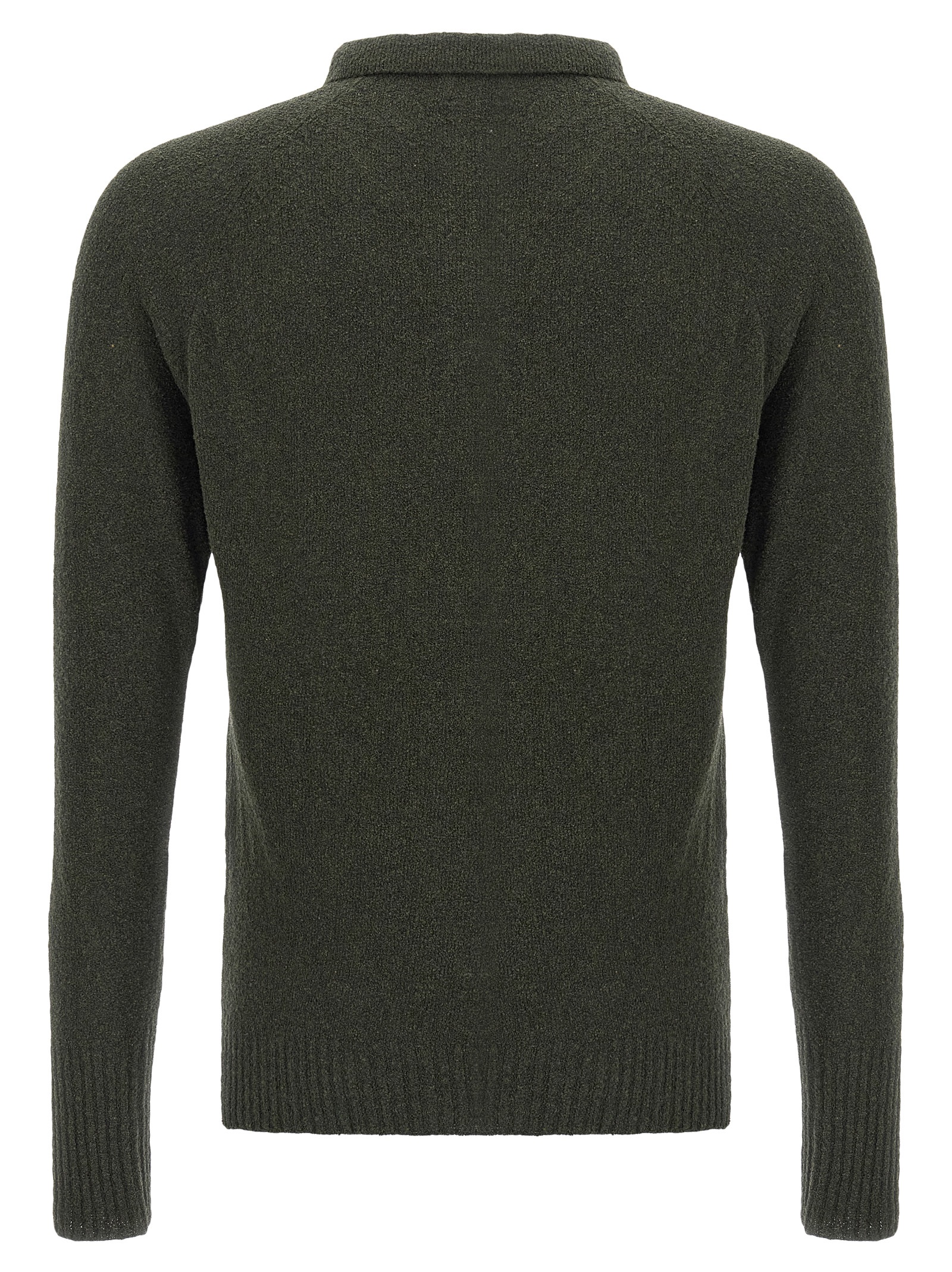 Bouclé cotton polo shirt - immagine 2