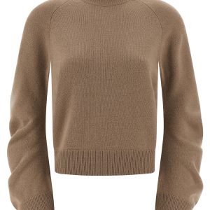 Curved sleeve sweater