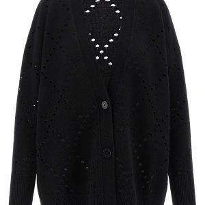 Argyle cut-out cardigan