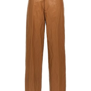 Leather-effect pants