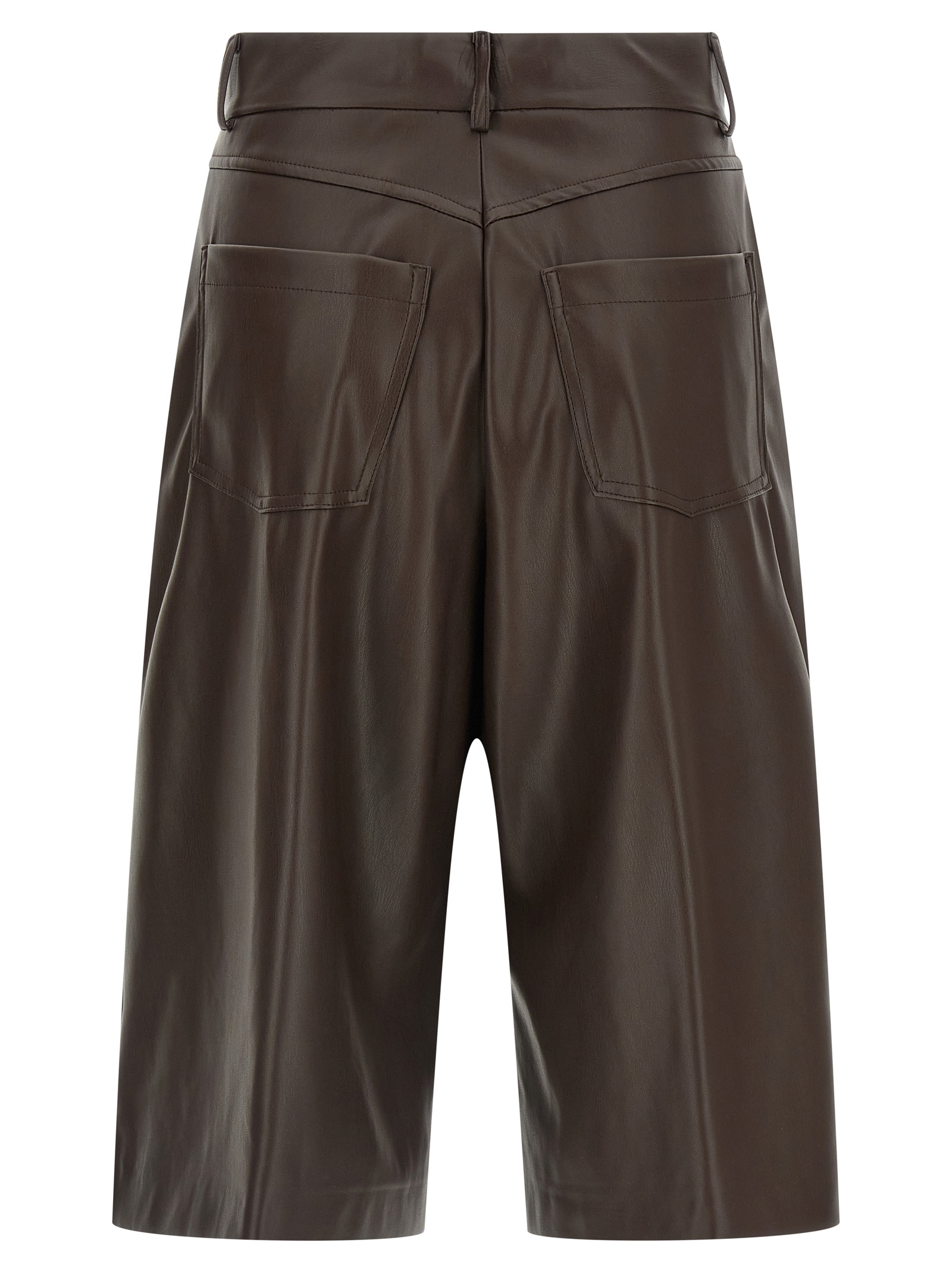 Leather-effect bermuda shorts - immagine 2