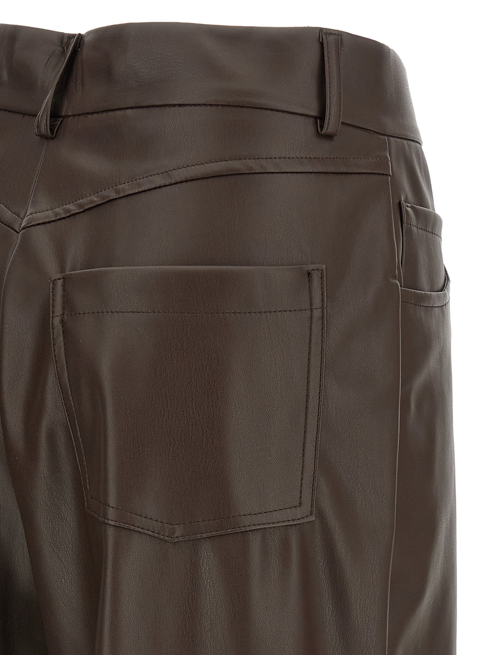 Leather-effect bermuda shorts - immagine 4