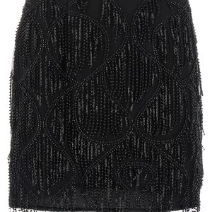 Beaded fringed skirt