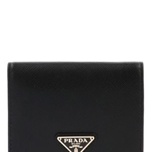Logo leather wallet