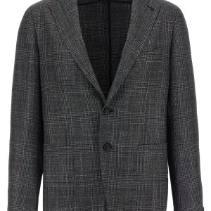 Check patterned blazer