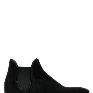 Calf hair ankle boots