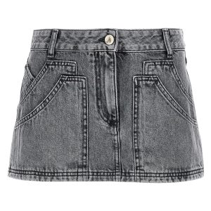 Multipocket mini skirt